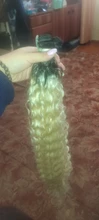 Anjo Plus RYLAI-extensiones de pelo rizado mechones, pelo sintético, 300g, para cabeza completa, 26-30 pulgadas, negro, marrón, degradado