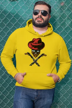 

Angemiel Wear Red Hat Rebel Yellow Men 'S Hooded Sweatshirt