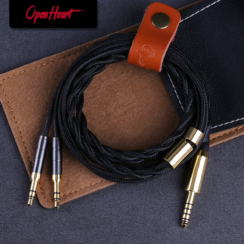 Openheart-golden Ring Headphone Cabo Balance Cabo Occ Upgrade Wire pp Yarn Silver Plated a Jack Dual 3.5 mm 2.5 mm 4.4 mm