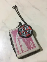 Badge Necklace Jewelry Pendant Umbrella Crystal Biochemical Gift Convex Round Glass Company