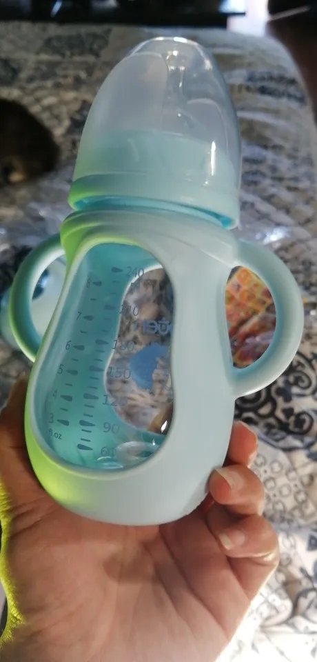 Cute Glass Baby Bottle Silicone Straw Water Drink Bottles For Baby Milk Feeder Set Baby Feeding Bottle Newborn Baby Bottle Spoon Bottles Aliexpress