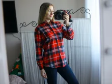 Plaid Shirt Tops Long-Sleeve Office Women Coat Loose Ladies Karsany And