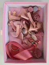 Diadema de bebé para niña, turbante Darling con lazos, diademas elásticas, clips, conjunto de horquillas, accesorios para bebé, 18 uds.