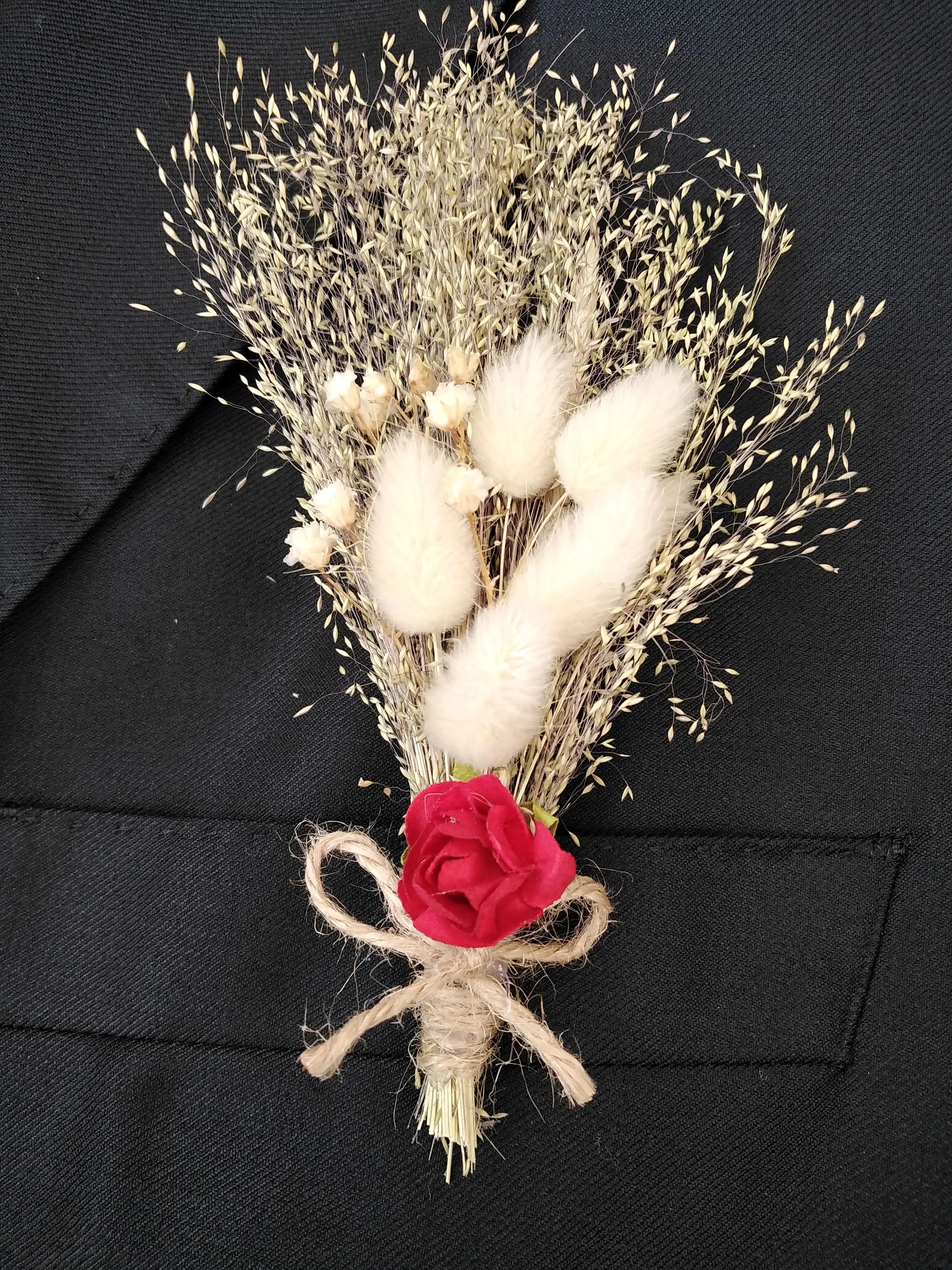 6 Pcs Of Natural Fresh Dried Preserved Flowers Gypsophila Paniculata Needle Corsage Boutonniere groom