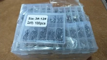 Fly Fishing Hook Worm Jig-Hole-Pesca High-Carbon-Steel Barbed-3 Pond 10-Series 100pcs/Box