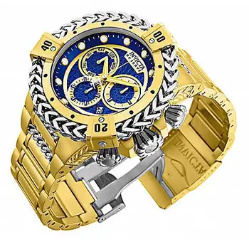 

Invicta Reserve Hercules Gold Blue 30544 53mm Men wrist watch