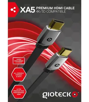 

HDMI cord 3D-4 K Enthernet Xa5 Gioteck Accessories Consoles Ps4