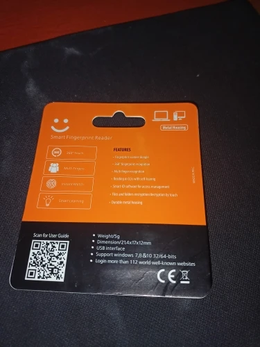 Отзыв о товаре USB-считыватель отпечатков пальцев для безопасных ключей Windows, биометрический сканер отпечатков пальцев, сенсорный модуль для мгновенного прикосновения, простой в использовании, 1 шт. от пользователя H***a