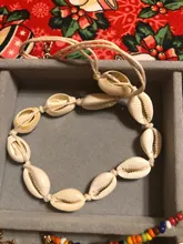 Gargantilla de concha Natural con cadena de cuerda para mujer, Collar, gargantilla de conchas marinas, Collar de verano, novedad