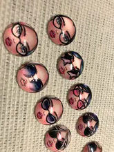 Matryoshka rusa, 10 Uds., mezcla de 12mm/18mm/20mm/25mm, cabujones redondos de cristal para hacer fotos