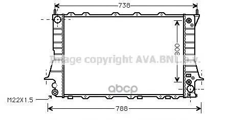 Radiator Audi A100/A6 2.6/2.8/90-97 Ava Aia2084 Ava. AIA2084