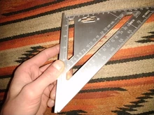 Regla triangular de aleación de aluminio de 7 pulgadas, regla métrica cuadrada para medir velocidad, herramientas para enmarcar medidores