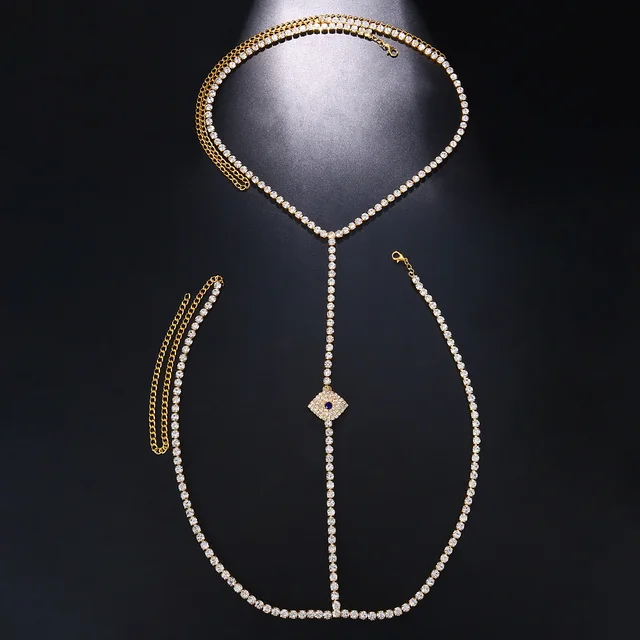 Hip Hop Evil Eye Belly Waist Chain 