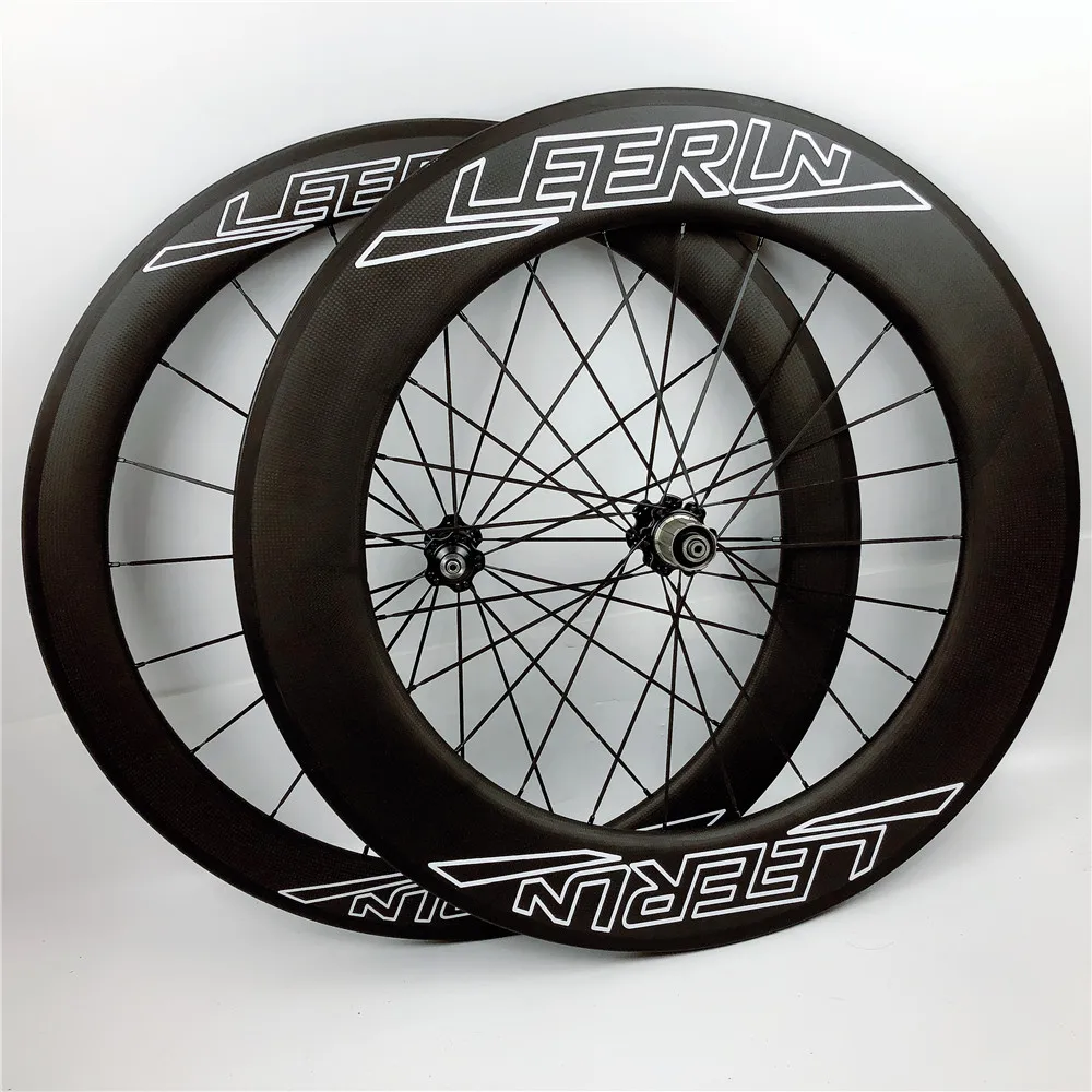 

New 700C front 60mm+rear 88mm clincher rim Road bike aero 3K 12K UD full carbon bicycle wheelsets 25mm width Free ship