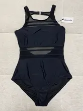 Competition Swimwear Bathing-Suits Patchwork Riseado Racerback Sports Women 