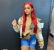 Remyblue-pelucas de cabello humano con encaje frontal 13x1, 99J, cabello humano malayo liso, Remy, prearrancado, 28 pulgadas