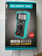 Mileseey-multímetro Digital NCV de rango automático, medidor de voltaje CA/CC, luz Flash, pantalla grande