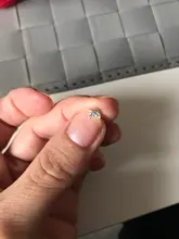 CANNER 1 par Plata de Ley 925 auténtica pendientes de cristal de circón pendientes para Piercing para las mujeres hueso del oído bien joyería pendientes de botón pendientes