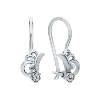 

Silver earrings with cubic zirconium sunlight sample 925