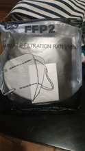 Mascarillas ffp2 de 6 capas, máscara respiradora de protección, fpp2, KN95, 98% de filtro, color negro y gris