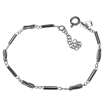 

Law silver bracelet 925m. Chain 18cm. Woman reason tubes twisted closure reasa