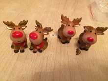 Resin Figurines Decor Christmas-Decoration Snow-Landscape-Model-Ornaments Miniatures