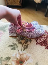 Disney-zapatos de princesa Elsa para niña, zapatos de vestir de dibujos animados de Frozen para niña, zapatos de fiesta de moda con tacones altos, regalo de Navidad