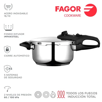 

SUPER fast cooker DUO 4L INOX 18/10 FAGOR