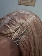 Creativo tijeras forma de señora de las mujeres pelo Clip horquilla delicada pelo horquilla accesorios para el cabello decoraciones