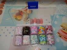 CHNRMJL-Lámina de transferencia de manicura holográfica, pegatinas adhesivas en envoltorios de papel AB, estrellado, accesorios de decoración de uñas