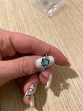 Huitan-anillo cuadrado de piedra azul para mujer, accesorios sencillos minimalistas, sortija, banda, joyería Anillos De Compromiso elegantes