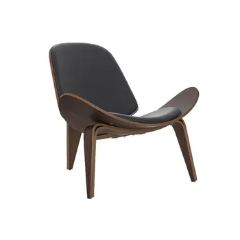 

Armchair NORDIC, walnut, regenerated leather black