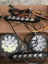 Okeen-Foco LED para coche, camión y todoterreno, foco de 9 leds 27W, foco de 16 leds 48W, 12V y 24V, cuadrado y redondo, luz de trabajo, accesorios todoterreno, tira mini de led