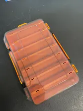 Kingdom Fishing Box 12 14 compartimentos accesorios de pesca, cajas de anzuelos de señuelo de almacenamiento de doble cara de alta resistencia, caja de aparejos de pesca