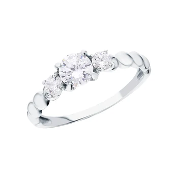 

Silver ring with cubic zirconia sunlight sample 925