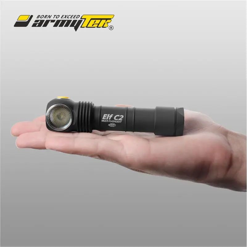 Светодиодный Налобный Фонарь Armytek Elf C2 XP-L Micro-USB+ 18650 Li-Ion аккумулятор