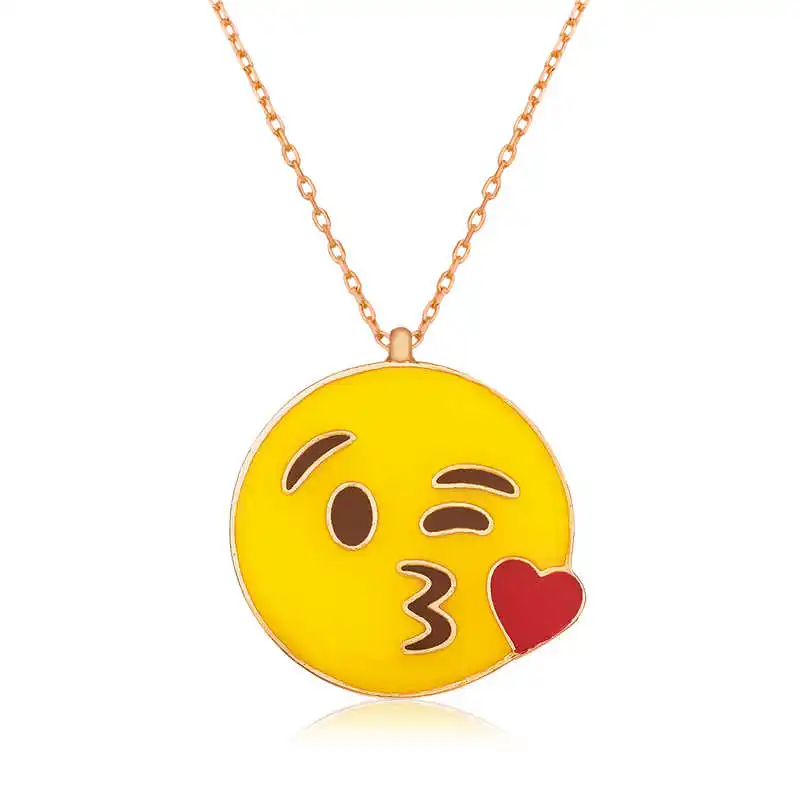 

Silver Kiss Yollayan Emoji Necklace