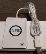 Lector de tarjetas ic inteligente sin contacto, fotocopiadora rfid con lector NFC, ACR122U, duplicador, 5 uds.