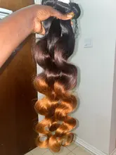 Lace Closure Bundles Weaves-Extension Remy-Hair Body-Wave Spark Ombre 100%Human-Hair