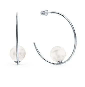 

Sunlight silver pearl earrings