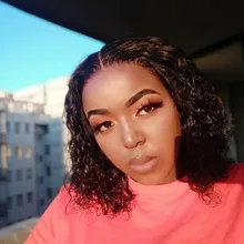 Peluca de Bob corto con onda de encaje en el agua, pelucas de cabello humano 13x4 con encaje frontal de Bob brasileño, corte Pixie Bob, peluca de cabello humano rizado