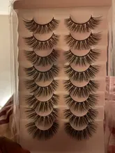 SEXYSHEEP-pestañas postizas 3D, 5/8/10 pares, naturales, voluminosas, maquillaje