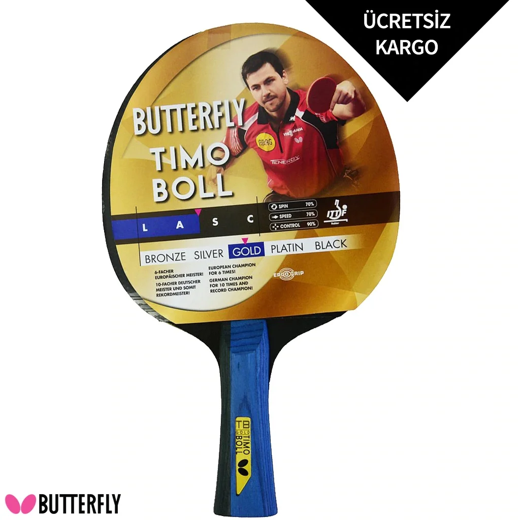 Бабочка 85021 Timo Boll Gold ITTF одобренная ракетка для настольного тенниса | Спорт и