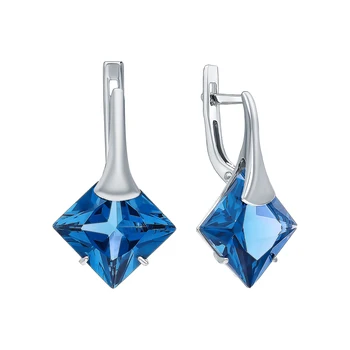 

Silver earrings with Topaz sunlight sample 925 test