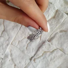 Adjustable Rings Jewelry Crystal Korean Lovely Elegant New-Fashion Women Modelling Fine-Leaves