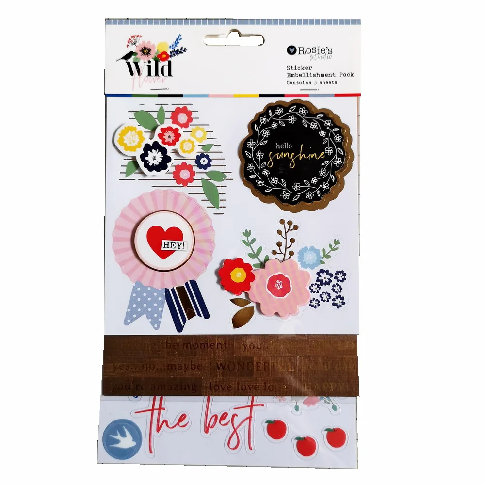

CRZCrafter mixed sticker set 3D foil transparent design Scrapbooking Journal Planner Cardmaking embellishments