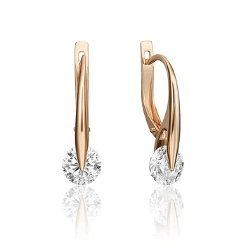 

585 sterling gold earrings, platinum brand, art. 02-4568-501-1110-38