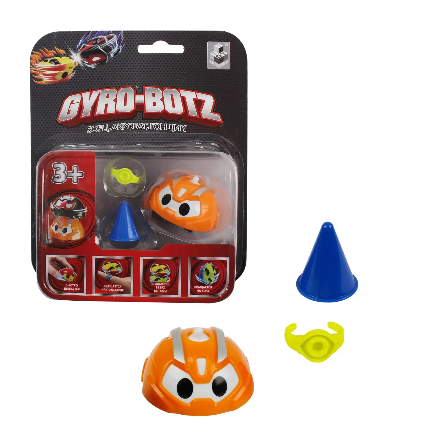1Toy Gyro Botz инерц. игрушка волчок (1 шт. 2 аксесс.) блистер|Волчки| |