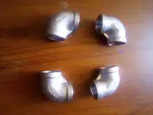 Female--Femalethreaded-Pipe-Fittings Stainless-Steel Dn8-Dn50-Elbow Angled-F/F 90-Degree