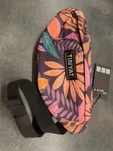 TINYAT hoja de impresión pack bolsa cintura para las mujeres de los hombres de moda Casual hombres cinturón de bolsa de mujer bolsos con forma de Banana chico bolsas de Fanny pack